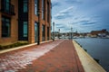 The Waterfront Promenade in Fells Point, Baltimore, Maryland.