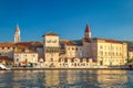 Waterfront with promenade in The Old town of Trogir, Croatia, Eu Royalty Free Stock Photo