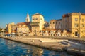 Waterfront with promenade in The Old town of Trogir, Croatia, Eu Royalty Free Stock Photo