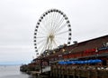 Waterfront at the Puget Sound in Downtown Seattle in Summer in Washington Royalty Free Stock Photo