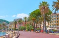 Waterfront in Rapallo Royalty Free Stock Photo