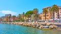 Waterfront in Rapallo Royalty Free Stock Photo