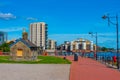 Waterfront of Roath lock in Cardiff, Wales