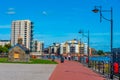 Waterfront of Roath lock in Cardiff, Wales