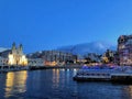 Waterfront in Saint Julian in Malta at night 7.3.2020 Royalty Free Stock Photo