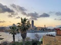 Waterfront of Saint Julian seen from Sliema in Malta 7.3.2020 Royalty Free Stock Photo