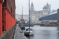 Waterfront scene at the port of Liverpool