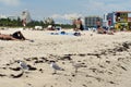 Waterfront on South Beach in Miami Royalty Free Stock Photo