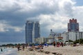 Waterfront on South Beach in Miami Royalty Free Stock Photo