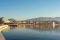 Waterfront of Split city in the morning. Dalmatia, Croatia Royalty Free Stock Photo