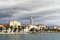 Waterfront of Split city on a sunny day. Croatia Royalty Free Stock Photo