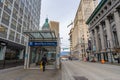 The Waterfront Station escalator and elevator exit. Vancouver, Canada.