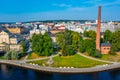 Waterfront of Tammerkoski channel in Tampere, Finland Royalty Free Stock Photo