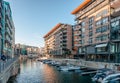 The waterfront of Tjuvholmen in Oslo, Norway Royalty Free Stock Photo