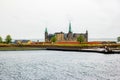 Waterfront view of Kronborg Castle in Elsinore, Denmark Royalty Free Stock Photo