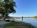 Waterfront view from Seamster Park in East Hampton, Connecticut Royalty Free Stock Photo