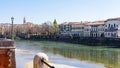Waterfronts in Verona city in spring Royalty Free Stock Photo