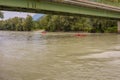 waterfun on the Austrian river Royalty Free Stock Photo