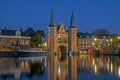 The watergate in Sneek in Friesland the Netherlands at night Royalty Free Stock Photo