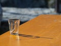 Waterglass on a table Royalty Free Stock Photo