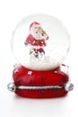 Waterglobe. Christmas waterglobe with Santa Claus. Christmas decoration glass ball water ball globe with snow and Santa Royalty Free Stock Photo