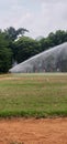 watering the ball field Royalty Free Stock Photo