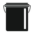 Watering bucket black simple icon