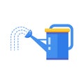 Watering can color icon in flat design Royalty Free Stock Photo