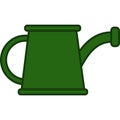 Watering Can Filled Outline Icon Vector