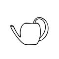 Watering can hand drawn in doodle style. element scandinavian monochrome minimalism simple element. tool, gardening, plants. Royalty Free Stock Photo