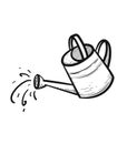 Watering can hand drawn sketch icon. Royalty Free Stock Photo