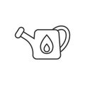 Watering can icon in flat style. Garden tool vector illustration on white isolated background. Cultivate growth sign business Royalty Free Stock Photo