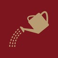 The watering can icon. Irrigation symbol. Flat Royalty Free Stock Photo