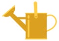 Watering can icon. Yellow metal water container Royalty Free Stock Photo