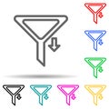 watering can multi color style icon. Simple thin line, outline vector of web icons for ui and ux, website or mobile application Royalty Free Stock Photo