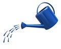 Watering can pouring water Royalty Free Stock Photo