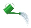 Watering Can Pouring Water Isolated