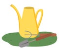 Watering Can Shovel and Rake Garden Tools Isolated