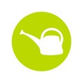 Watering can vector icon silhouette. Garden watering tool in flat style