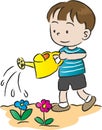 Watering children