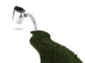 Watering grass