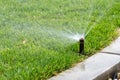 Watering grass