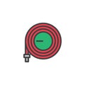 Watering hose filled outline icon