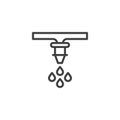 Watering sprayer line icon