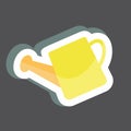 Watering tool Sticker in trendy isolated on black background Royalty Free Stock Photo