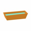 Watering trough reservoir icon, cartoon style