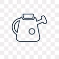 Watering vector icon isolated on transparent background, linear