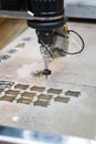 Waterjet metal cutting by cnc program