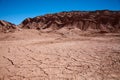 Waterless landscape in Moon Valley, Chile Royalty Free Stock Photo