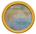 Waterlilies round, circular painting by impressionist Claude Monet Royalty Free Stock Photo